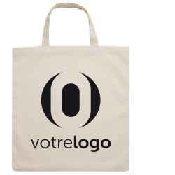 Tote bag coton à anses courtes Helpful 140gr/m² avec logo