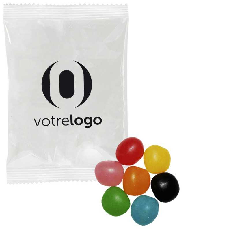 100 Sachets de bonbons publicitaires Haribo® 10 G Dragibus - Logo noir