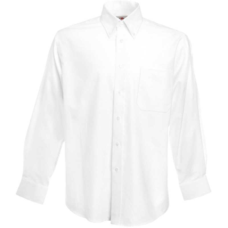 Chemise homme poche poitrine blanc logoté 135G/M² Oxford ML