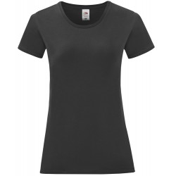 T-shirt publicitaire femme Iconic Couleur - Noir - XS