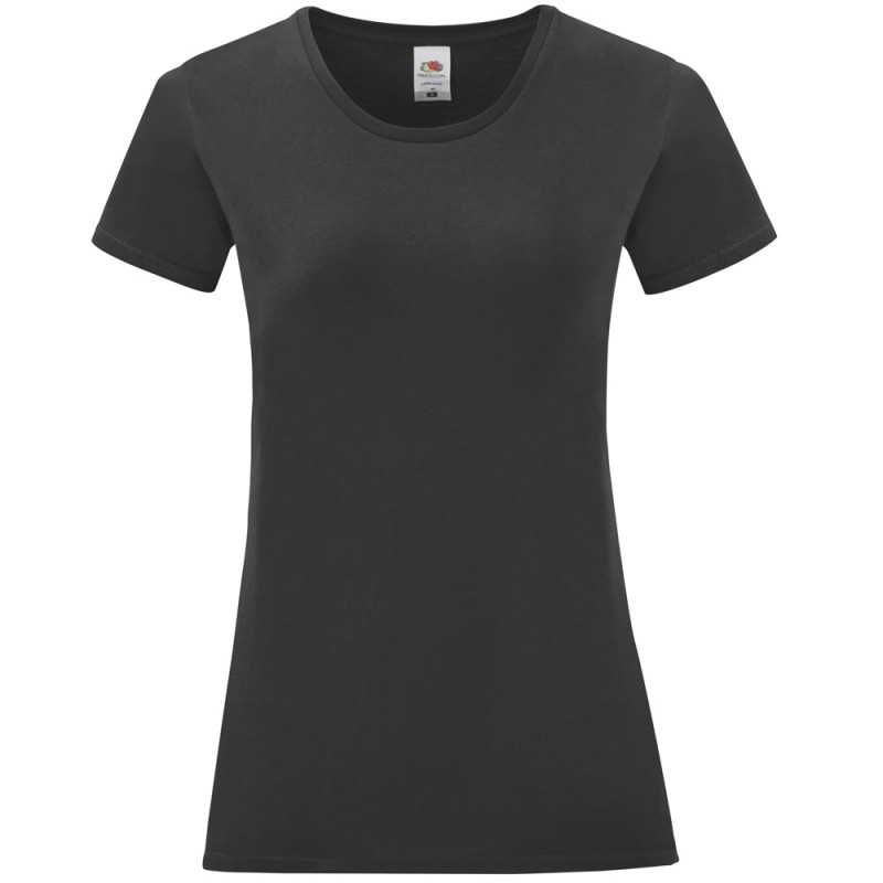 T-shirt publicitaire femme Iconic Couleur - Noir - XS