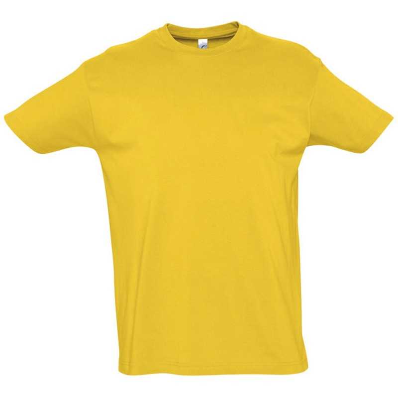 tee shirt homme en coton jaune