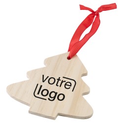 Décoration publicitaire en bois Woo sapin avec logo